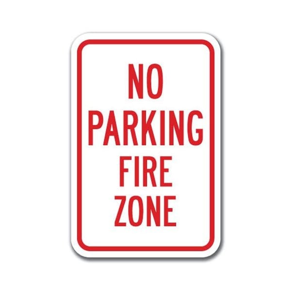 Signmission No Parking Fire Zone Sign 12inx18in Heavy Gauge Aluminum Signs, A-1218 Fire Lane - No PK Fire Zone A-1218 Fire Lane - No PK Fire Zone - main